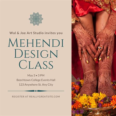 Free Mehndi Invitation Templates