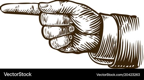 Pointing hand sketch forefinger index finger Vector Image