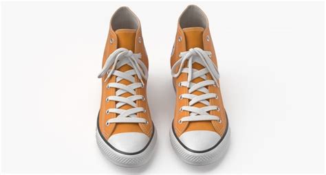 Basketball Leather Shoes Orange model - TurboSquid 1785410