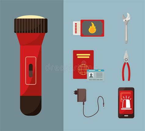 Emergency kit seven icons stock vector. Illustration of drugs - 219050972