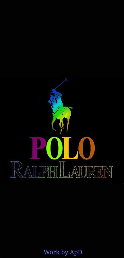 the polo logo is shown in rainbow colors on a black background with words that read polo,