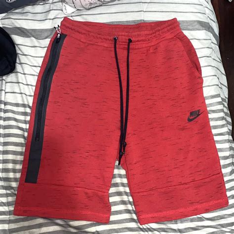 mens nike tech fleece shorts condition 9/10 retail... - Depop