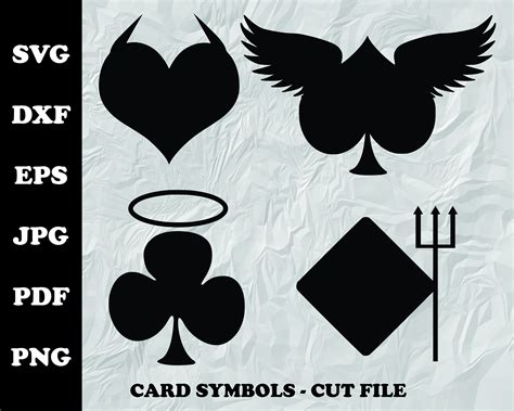 Card Symbols Svg Cards Svg Cards Playing Cards Svg Playing - Etsy