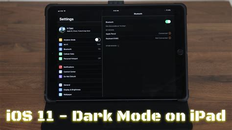 New DARK MODE on iOS 11 running on iPad Pro - YouTube