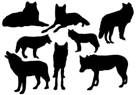 Free Wolf Silhouette Vector 111984 Vector Art at Vecteezy