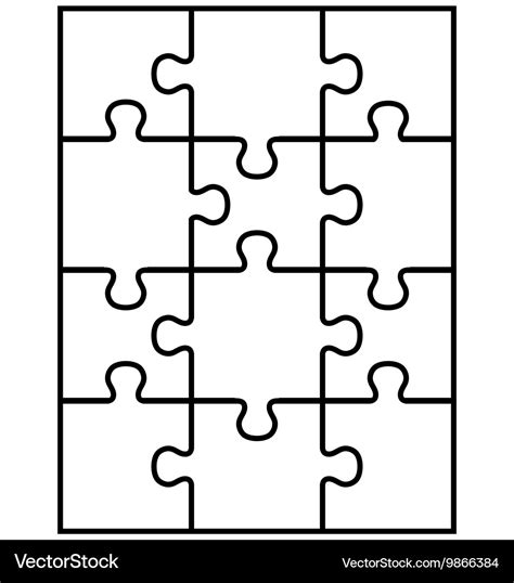 White puzzle Royalty Free Vector Image - VectorStock