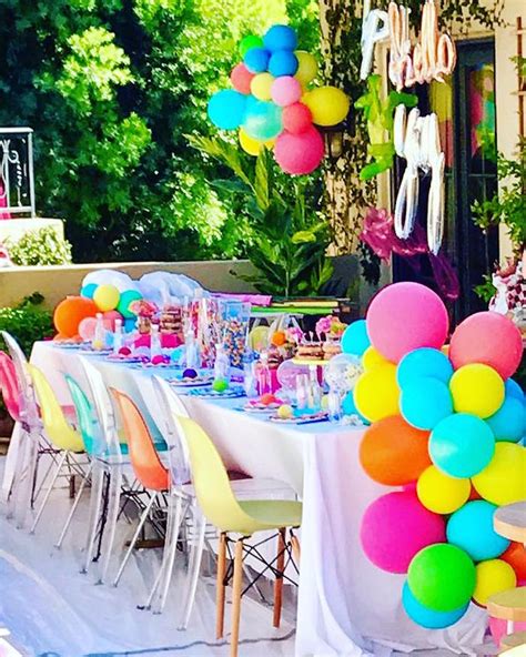 Kara's Party Ideas Colorful Modern 10th Birthday Party | Kara's Party Ideas