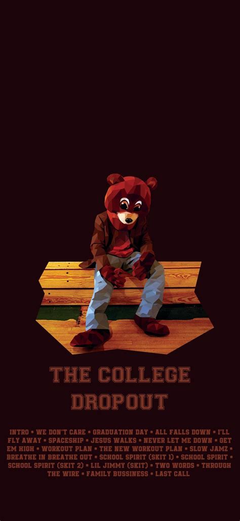 College Dropout Kanye West Low Poly Art Wallpaper IPHONE | Kanye west ...