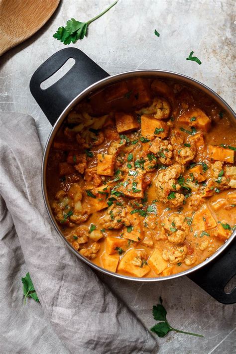 Cauliflower Sweet Potato Vegan Curry Recipe – Cauliflower and Sweet ...