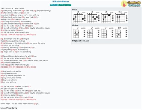 Chord: I Like Me Better - tab, song lyric, sheet, guitar, ukulele ...