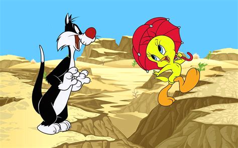 desktop, hd, bird, sylvester, 2K, cat, desert, cartoon, scenery, tweety ...