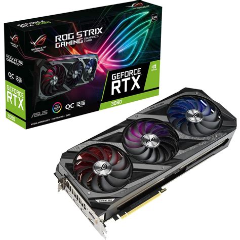 ASUS ROG Strix NVIDIA GeForce RTX 3080 OC Edition Gaming Graphics Card ...