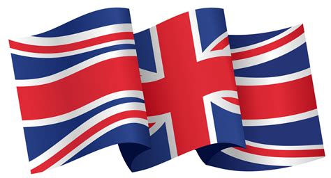 Waving flag of UK isolated on png or transparent background,Symbols of ...