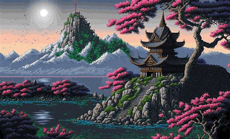 Pixel Art Landscape Wallpaper