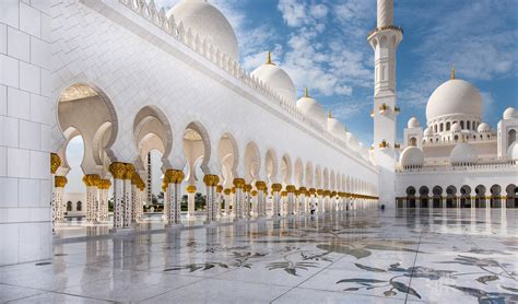 abu dhabi grand mosque 4k HD Wallpaper