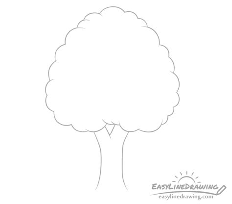 How to Draw a Tree Step by Step - EasyLineDrawing