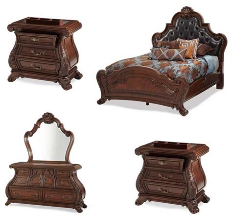 AICO Furniture - Palace Gates 5 Piece Queen Bedroom Set - 02000QNM3 ...