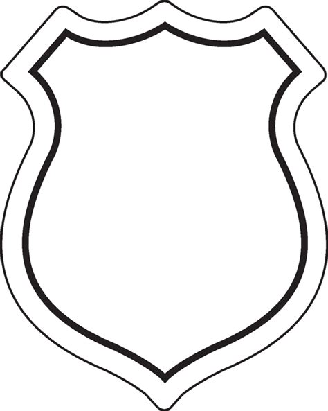 Police badge outline clipart kid - Clipartix