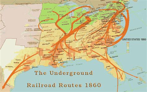 Underground Railroad Map - Harriet Tubman