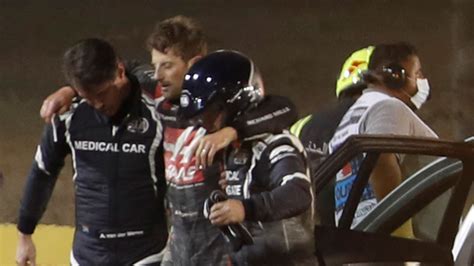 Formula 1: Romain Grosjean says he's 'sort of okay' after surviving high-speed crash at Bahrain ...