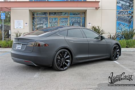 Tesla Model S Matte Black Wrap | Wrapfolio