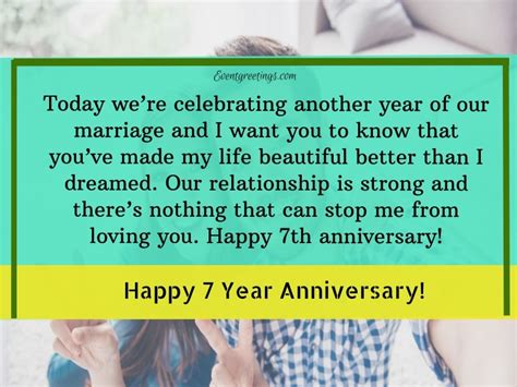 15 Awesome 7 Year Wedding Anniversary Quotes Events Greetings