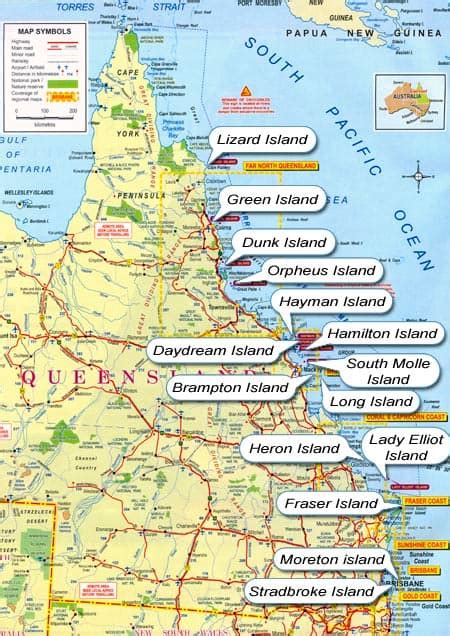 The Great Barrier Reef Map | Queensland tours | QLD Travel