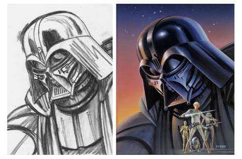 Ralph McQuarrie Sketch of Darth Vader