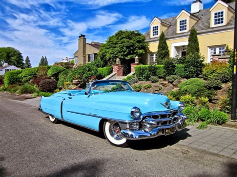 1953, Cadillac, Eldorado, Convertible, Blue, Classic, Old, Vintage ...