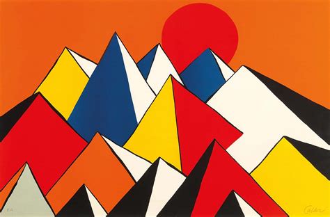 Alexander Calder Pyramids and Sunset Art Print | CANVASTAR