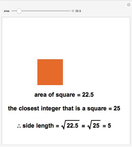 Estimating the Side Length of a Square from Its Area - Wolfram ...