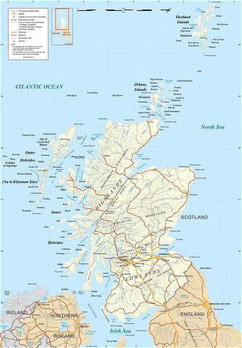 Detailed Map of Scotland • Mapsof.net