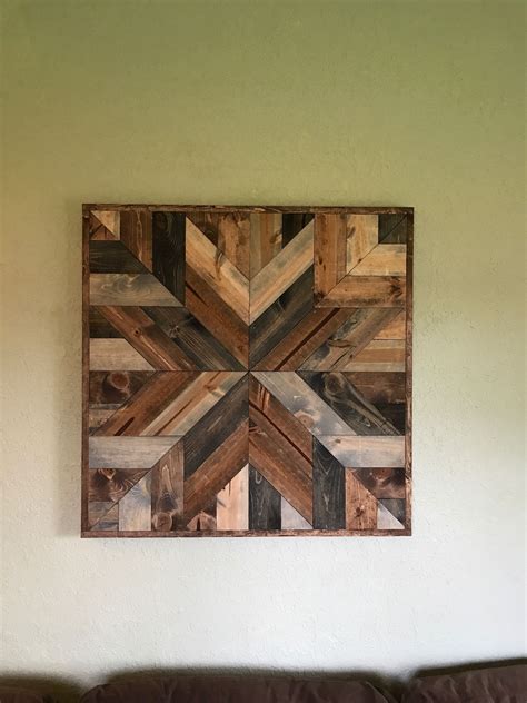 Rustic Geometric Pattern Wood Wall Art by Bayocean Rustic Design | Wood ...