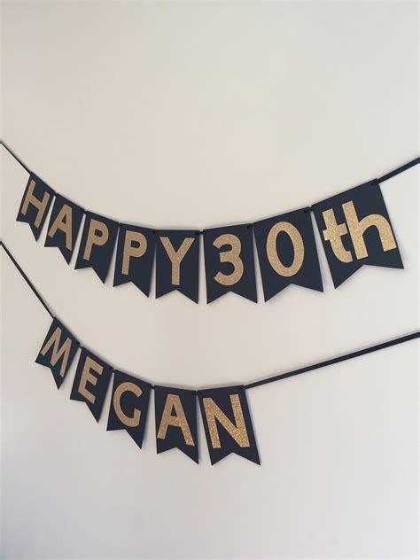 Happy 30th Banner 30th Birthday banner for him 40th | Etsy