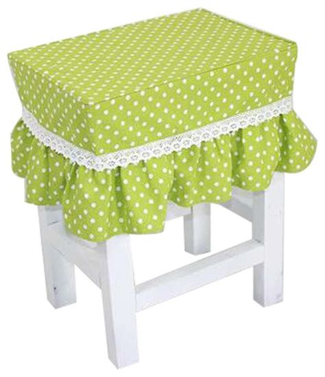 Cotton Canvas Square Stool Cover Makeup Stool Sets Stool Sets Polka Dot - Modern - Slipcovers ...