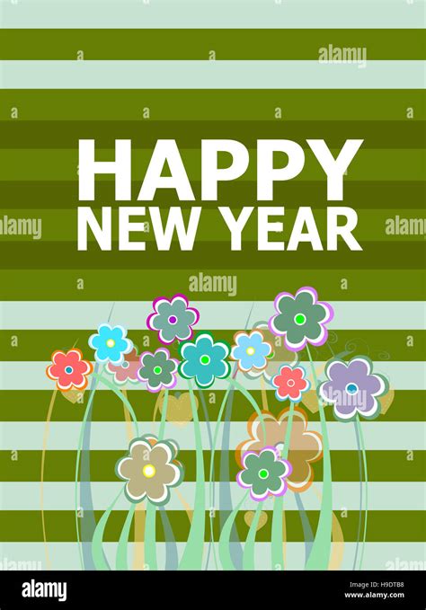 Happy New Year lettering Greeting Card Stock Photo - Alamy