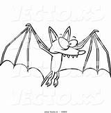 Cartoon Bats  Vector Of A Flying Bat Coloring Page Outline sketch template
