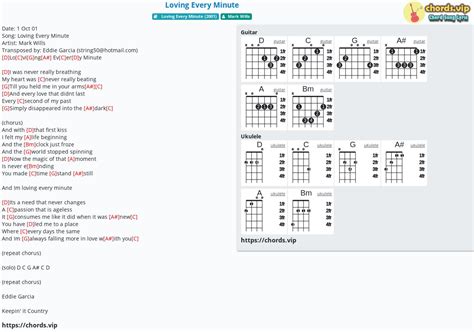 Chord: Loving Every Minute - tab, song lyric, sheet, guitar, ukulele ...