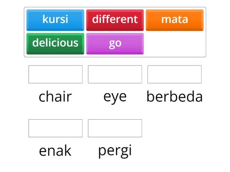 tebak kata bahasa inggris - Match up