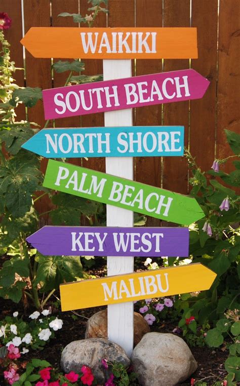 Beach Directional Sign | Beach signs wooden, Directional sign, Beach signs