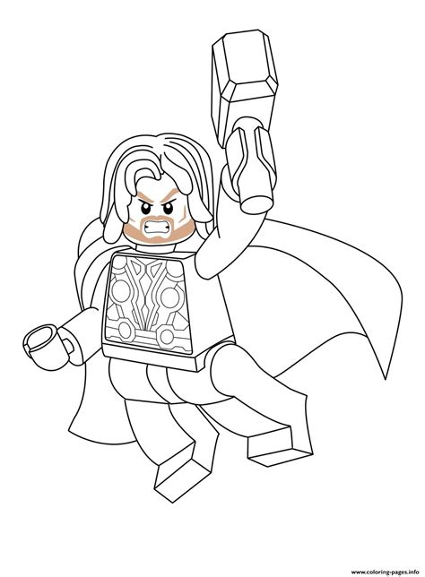 Lego Marvel Thor Coloring page Printable