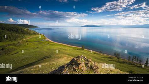 North side of Khuvsgul lake. Khuvsgul province. Mongolia Stock Photo ...