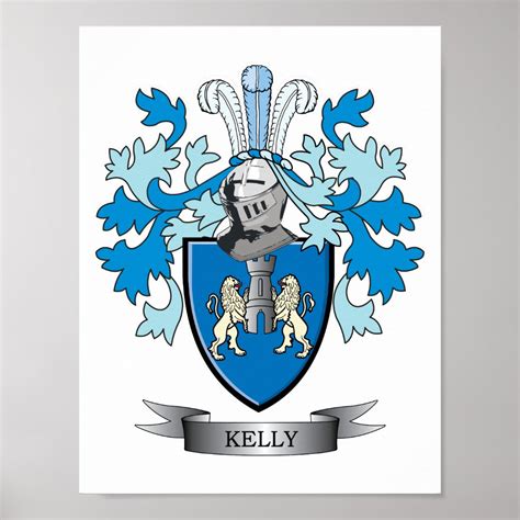 Kelly Family Crest Poster | Zazzle