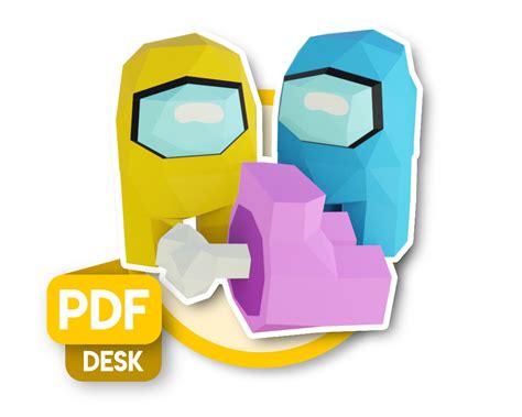 Among us Crewmate - Papercraft 3D Origami DIY - PDF Download – DT WORKSHOP