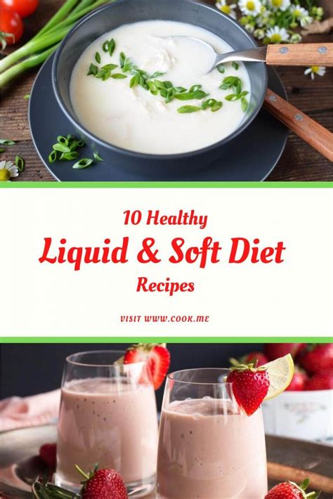 Healthy Liquid & Soft Diet Recipes - Cook.me Recipes