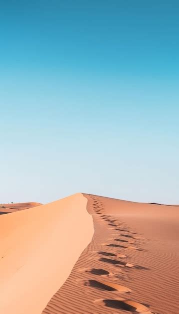 Premium Photo | Capture the beauty of a minimalist desert landscape view