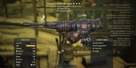 How To Get The Gauss Minigun In Fallout 76