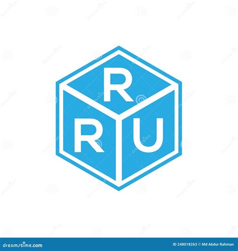 RRU Letter Logo Design on Black Background. RRU Creative Initials Letter Logo Concept Stock ...