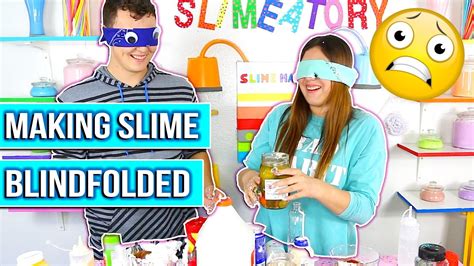 BLINDFOLDED SLIME CHALLENGE! TIMED!! Slimeatory #14 - YouTube