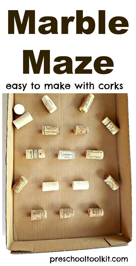 Marble Maze with Corks STEAM Activity for Kids » Preschool Toolkit